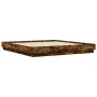Estructura de cama con luces LED roble ahumado 180x200 cm de , Camas y somieres - Ref: Foro24-3209776, Precio: 185,36 €, Desc...