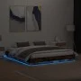 Bed frame with LED lights smoked oak 180x200 cm by , Beds and slatted bases - Ref: Foro24-3209776, Price: 185,38 €, Discount: %