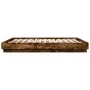 Bed frame with LED lights smoked oak 180x200 cm by , Beds and slatted bases - Ref: Foro24-3209776, Price: 185,38 €, Discount: %