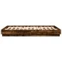 Bed frame with LED lights smoked oak 140x200 cm by , Beds and slatted bases - Ref: Foro24-3209797, Price: 174,17 €, Discount: %
