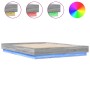 Bed frame with LED lights Sonoma gray 120x200 cm by , Beds and slatted bases - Ref: Foro24-3209805, Price: 141,67 €, Discount: %