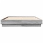 Estructura de cama con luces LED gris Sonoma 120x190 cm de , Camas y somieres - Ref: Foro24-3209826, Precio: 133,02 €, Descue...