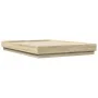 Estructura de cama con luces LED roble Sonoma 140x200 cm de , Camas y somieres - Ref: Foro24-3209795, Precio: 141,28 €, Descu...