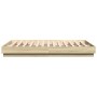 Estructura de cama con luces LED roble Sonoma 140x200 cm de , Camas y somieres - Ref: Foro24-3209795, Precio: 142,94 €, Descu...