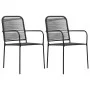 Sillas de jardín 2 unidades cuerda de algodón y acero negro by vidaXL, Garden chairs - Ref: Foro24-48568, Price: 90,81 €, Dis...