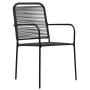 Sillas de jardín 2 unidades cuerda de algodón y acero negro by vidaXL, Garden chairs - Ref: Foro24-48568, Price: 91,71 €, Dis...