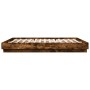 Smoked oak engineered wood bed frame 200x200cm by , Beds and slatted bases - Ref: Foro24-3209832, Price: 143,58 €, Discount: %