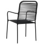 Sillas de jardín 2 unidades cuerda de algodón y acero negro by vidaXL, Garden chairs - Ref: Foro24-48568, Price: 91,71 €, Dis...
