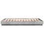 Betongrauer Bettrahmen aus Holzwerkstoff, 120 x 200 cm von , Betten und Lattenroste - Ref: Foro24-3209866, Preis: 117,03 €, R...