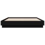 Black engineered wood bed frame 120x200 cm by , Beds and slatted bases - Ref: Foro24-3209864, Price: 130,01 €, Discount: %