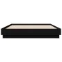 Black engineered wood bed frame 120x200 cm by , Beds and slatted bases - Ref: Foro24-3209864, Price: 128,36 €, Discount: %
