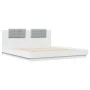 Estructura de cama con cabecero y luces LED blanco 200x200 cm de , Camas y somieres - Ref: Foro24-3209982, Precio: 286,83 €, ...
