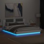 Bettgestell mit Kopfteil und weißen LED-Leuchten 200x200 cm von , Betten und Lattenroste - Ref: Foro24-3209982, Preis: 291,48...