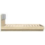 Bed frame headboard LED lights Sonoma oak 140x200 cm by , Beds and slatted bases - Ref: Foro24-3210012, Price: 190,60 €, Disc...