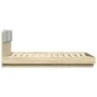 Estructura de cama cabecero luces LED roble Sonoma 120x200 cm de , Camas y somieres - Ref: Foro24-3210019, Precio: 178,97 €, ...