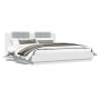 Bed frame with headboard and white LED lights 180x200 cm by , Beds and slatted bases - Ref: Foro24-3209989, Price: 247,72 €, ...