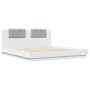 Bed frame with headboard and white LED lights 180x200 cm by , Beds and slatted bases - Ref: Foro24-3209989, Price: 247,72 €, ...