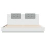 Bed frame with headboard and white LED lights 180x200 cm by , Beds and slatted bases - Ref: Foro24-3209989, Price: 247,72 €, ...