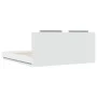 Bed frame with headboard and white LED lights 180x200 cm by , Beds and slatted bases - Ref: Foro24-3209989, Price: 244,35 €, ...