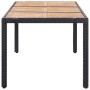 9-teiliges Garten-Esszimmerset und Kissen Kunstrattan schwarz von vidaXL, Gartensets - Ref: Foro24-46023, Preis: 773,77 €, Ra...