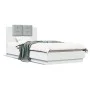 Bed frame with headboard and white LED lights 90x200 cm by , Beds and slatted bases - Ref: Foro24-3210031, Price: 168,40 €, D...