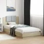 Bed frame headboard LED lights Sonoma oak 90x200 cm by , Beds and slatted bases - Ref: Foro24-3210033, Price: 163,25 €, Disco...