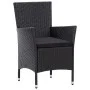 Garden dining set with 9 pieces and black synthetic rattan cushions. by vidaXL, Garden sets - Ref: Foro24-46023, Price: 750,2...