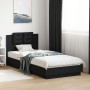 Bed frame with headboard and LED lights black 100x200 cm by , Beds and slatted bases - Ref: Foro24-3210025, Price: 178,81 €, ...