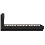 Bed frame with headboard and LED lights black 100x200 cm by , Beds and slatted bases - Ref: Foro24-3210025, Price: 178,81 €, ...
