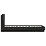 Bed frame with headboard and LED lights black 100x200 cm by , Beds and slatted bases - Ref: Foro24-3210025, Price: 176,72 €, ...