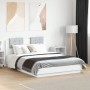 Bettgestell mit Kopfteil und weißen LED-Leuchten 140x190 cm von , Betten und Lattenroste - Ref: Foro24-3210038, Preis: 212,56...