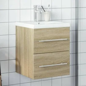 Badezimmerschrank mit integriertem Waschbecken aus Sonoma-Eiche von , Badezimmerwaschtische - Ref: Foro24-3278758, Preis: 156...