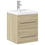 Badezimmerschrank mit integriertem Waschbecken aus Sonoma-Eiche von , Badezimmerwaschtische - Ref: Foro24-3278758, Preis: 156...