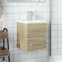 Badezimmerschrank mit integriertem Waschbecken aus Sonoma-Eiche von , Badezimmerwaschtische - Ref: Foro24-3278758, Preis: 156...