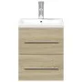Badezimmerschrank mit integriertem Waschbecken aus Sonoma-Eiche von , Badezimmerwaschtische - Ref: Foro24-3278758, Preis: 156...