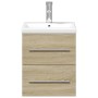 Bathroom furniture with integrated Sonoma oak sink by , bathroom vanities - Ref: Foro24-3278758, Price: 162,22 €, Discount: %