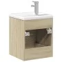 Badezimmerschrank mit integriertem Waschbecken aus Sonoma-Eiche von , Badezimmerwaschtische - Ref: Foro24-3278758, Preis: 156...
