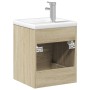 Bathroom furniture with integrated Sonoma oak sink by , bathroom vanities - Ref: Foro24-3278758, Price: 162,22 €, Discount: %