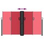 Red retractable side awning 140x1200 cm by , Umbrellas - Ref: Foro24-4004807, Price: 126,43 €, Discount: %