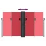 Red retractable side awning 140x1200 cm by , Umbrellas - Ref: Foro24-4004807, Price: 141,53 €, Discount: %