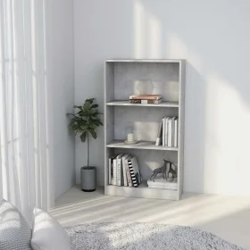 3-tier concrete gray plywood shelf 60x24x109cm by vidaXL, Bookcases and shelves - Ref: Foro24-800868, Price: 46,03 €, Discoun...