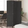 Black Paulownia solid wood 3-panel dividing screen by , Room dividers - Ref: Foro24-358846, Price: 89,75 €, Discount: %