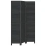 Black Paulownia solid wood 3-panel dividing screen by , Room dividers - Ref: Foro24-358846, Price: 89,75 €, Discount: %