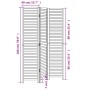 Biombo separador de 3 paneles madera maciza Paulownia negro de , Divisores de ambientes - Ref: Foro24-358846, Precio: 102,33 ...