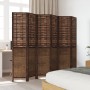 Biombo separador de 6 paneles madera paulownia marrón oscuro de , Divisores de ambientes - Ref: Foro24-358714, Precio: 145,27...