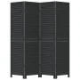 Black Paulownia solid wood 4-panel dividing screen by , Room dividers - Ref: Foro24-358850, Price: 107,24 €, Discount: %