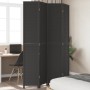 Biombo separador de 4 paneles madera maciza Paulownia negro de , Divisores de ambientes - Ref: Foro24-358852, Precio: 156,95 €