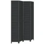 Black Paulownia solid wood 4-panel dividing screen by , Room dividers - Ref: Foro24-358852, Price: 143,69 €, Discount: %