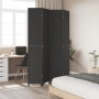 Biombo separador de 4 paneles madera maciza Paulownia negro de , Divisores de ambientes - Ref: Foro24-358852, Precio: 156,95 €
