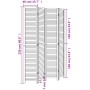 Biombo separador de 4 paneles madera maciza Paulownia negro de , Divisores de ambientes - Ref: Foro24-358852, Precio: 156,95 €